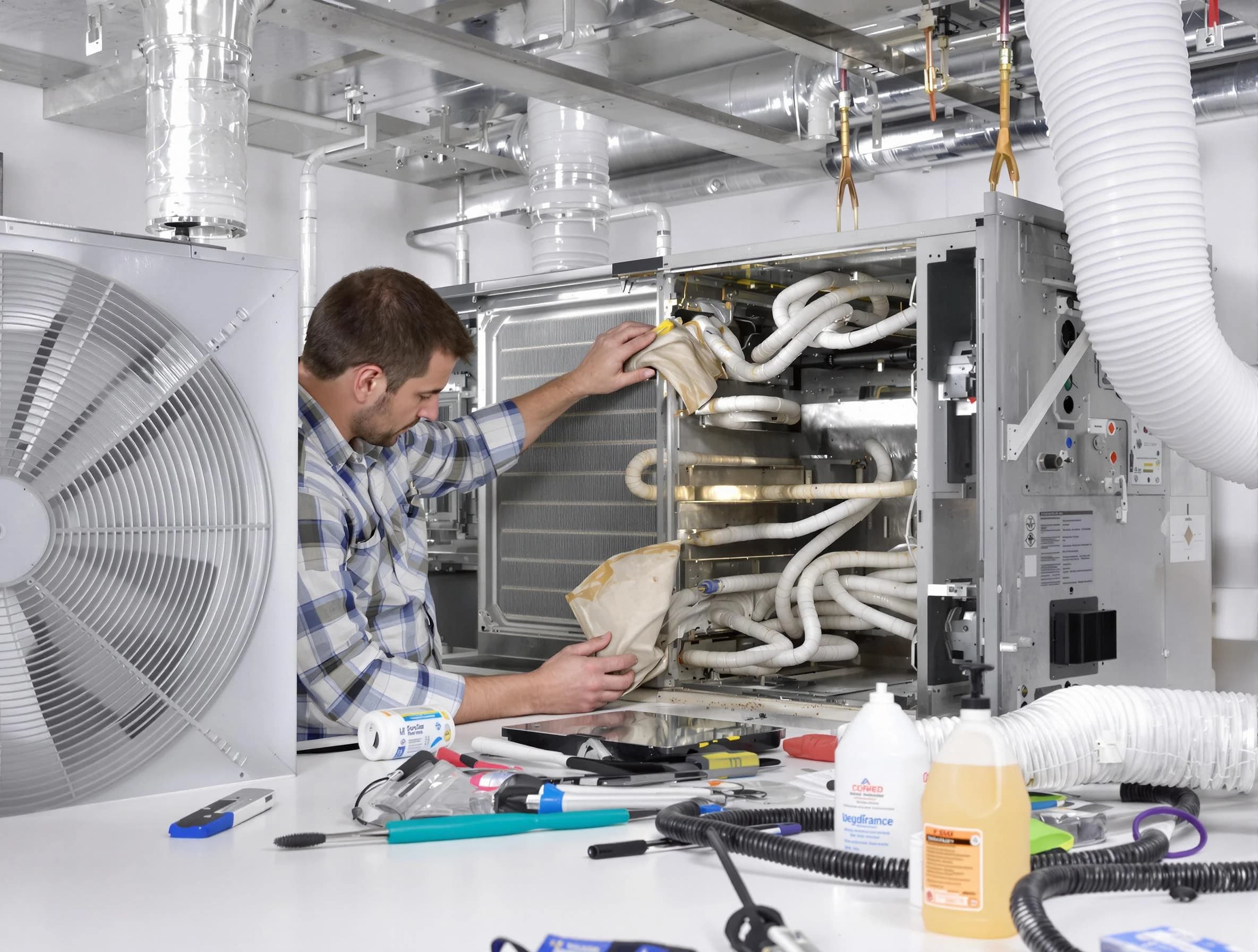 Monument Air Duct Cleaning specialist performing precision AC coil cleaning in Monument