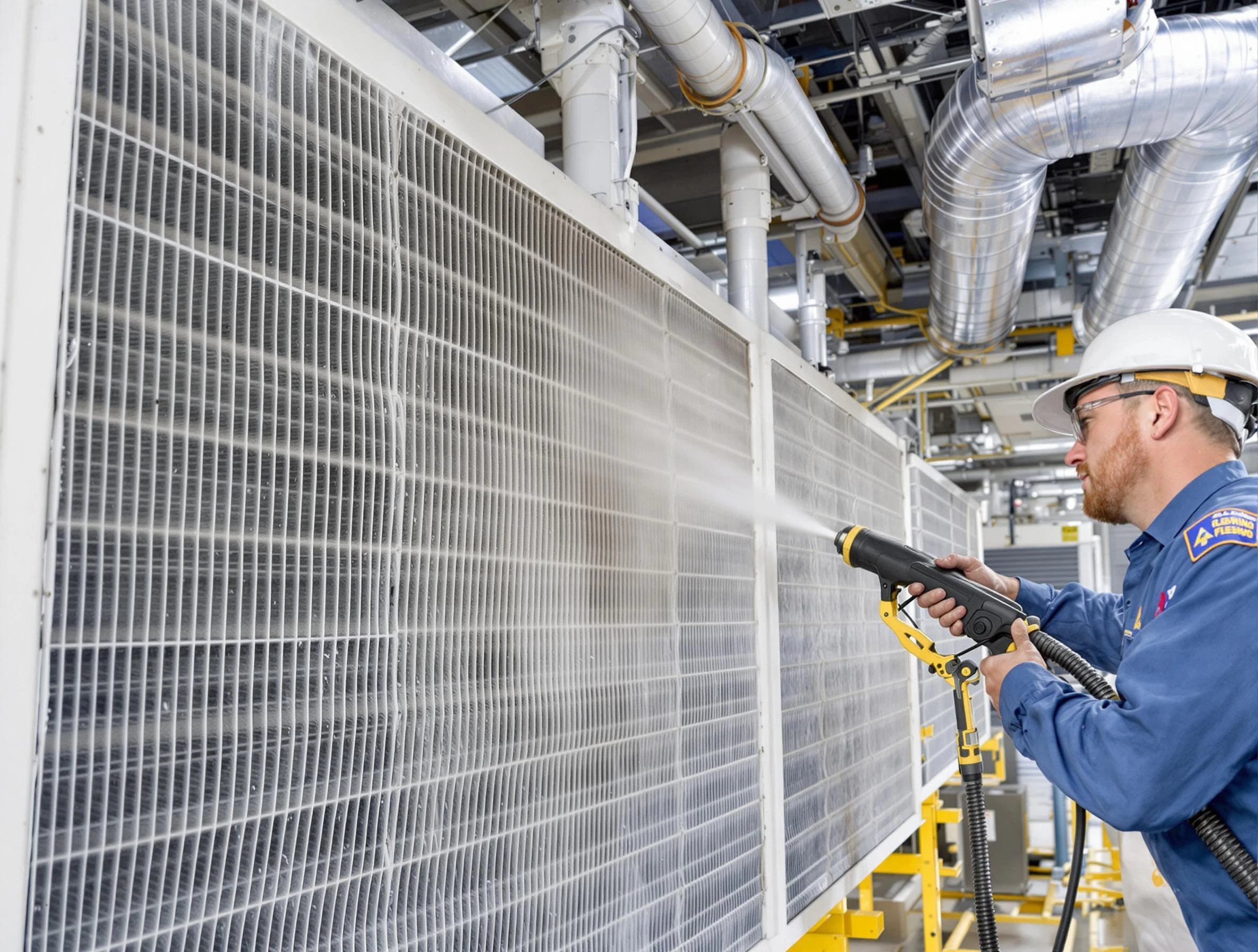 Professional commercial coil cleaning by Monument Air Duct Cleaning in Monument